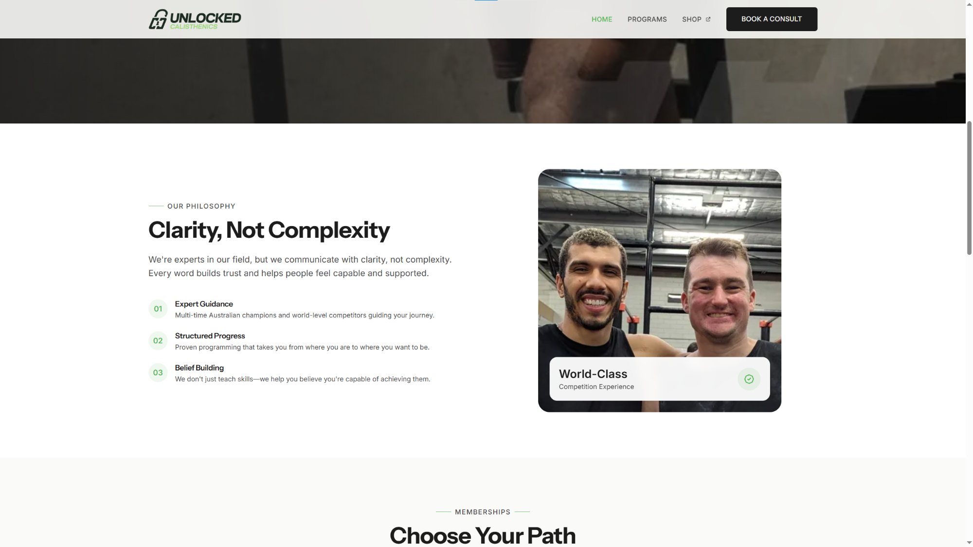 Unlocked Calisthenics - Fitness coaching