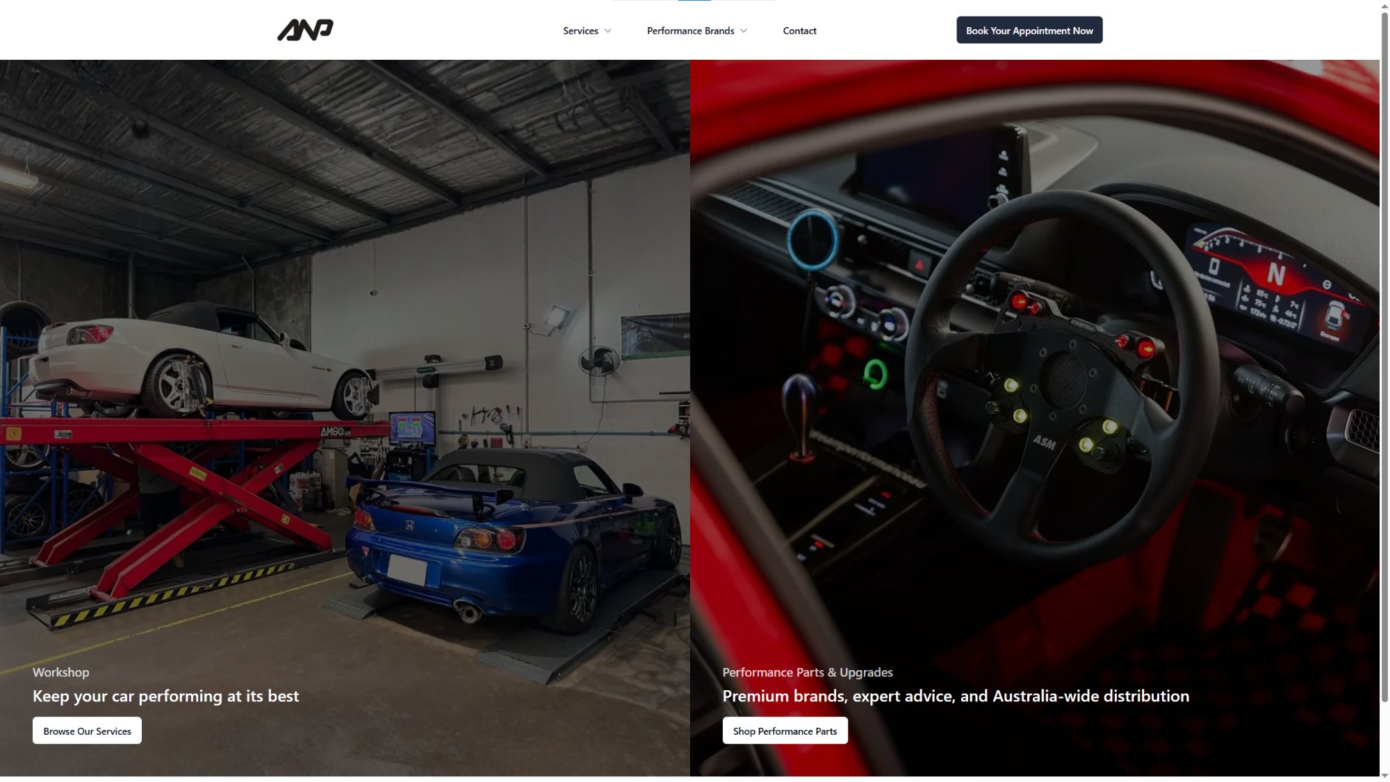 ANP Auto - Performance workshop website