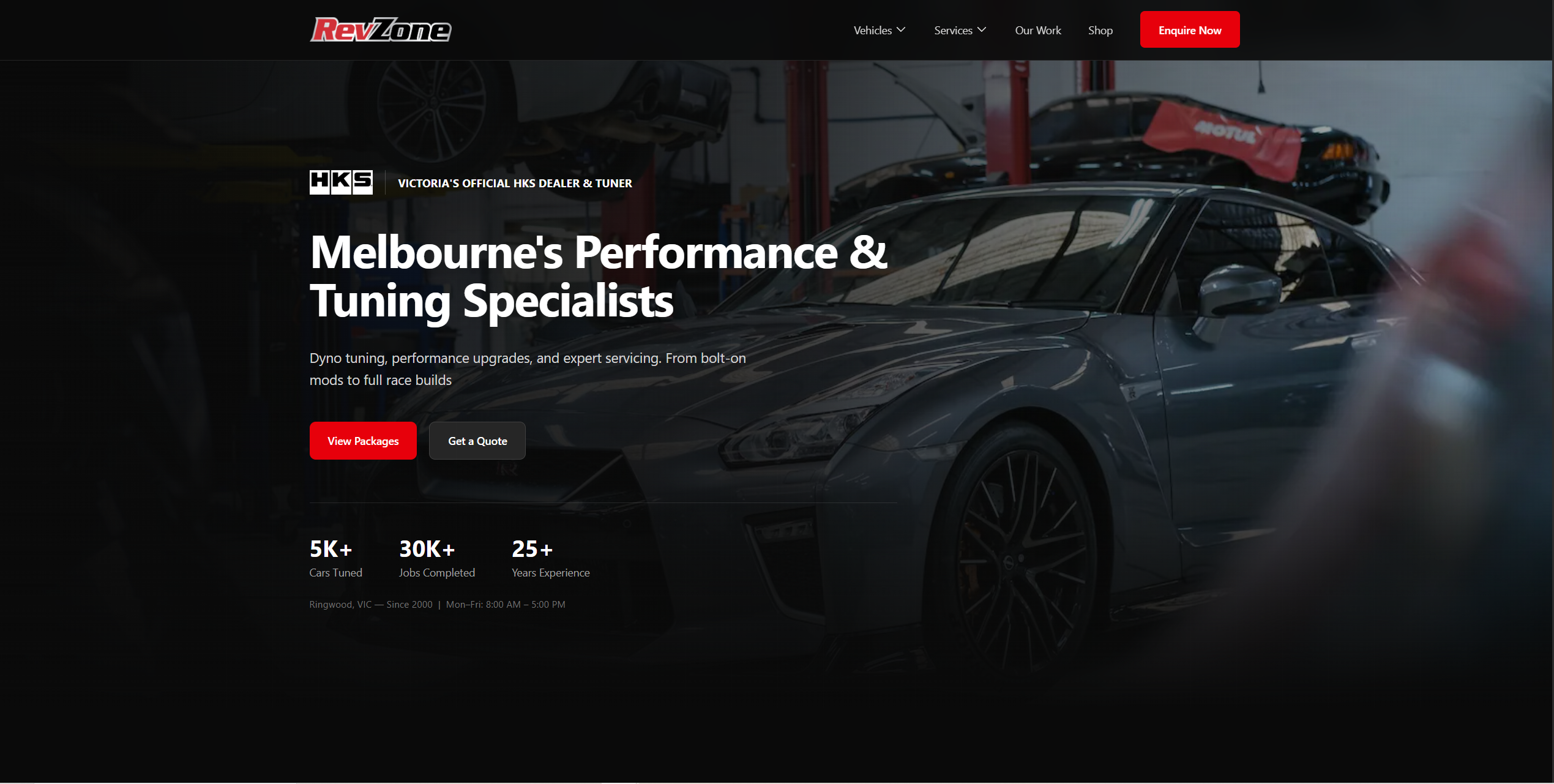 RevZone Performance — custom website by Arden Digital